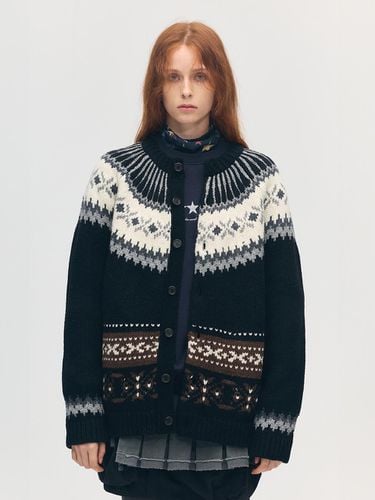 FAIR ISLE CARDIGAN_black - MARGESHERWOOD - Modalova