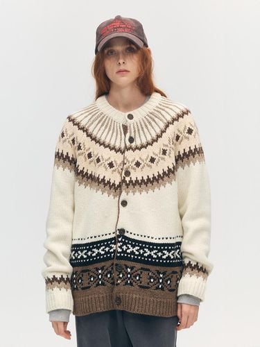 FAIR ISLE CARDIGAN_Light Beige - MARGESHERWOOD - Modalova