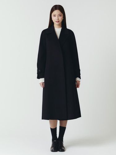 Back Flap Belted Handmade Coat ITNCHHC77A (BLACK) - itMICHAA - Modalova