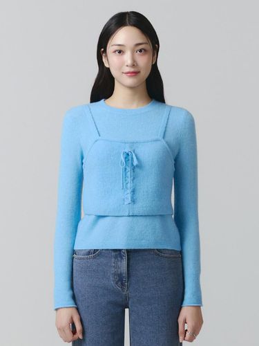 Top block knit pullover ITOAKPO830 (2 COLORS) - itMICHAA - Modalova