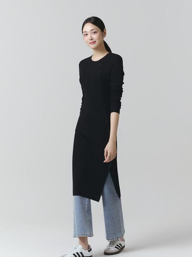 LIV Tie button Open Knit Dress ITOAKOP71 (2 COLOR) - itMICHAA - Modalova