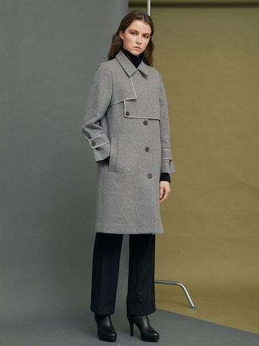 BLOCK LAYERED WOOL BLEND COAT_BP2AWC3903 - BETTERKIND - Modalova