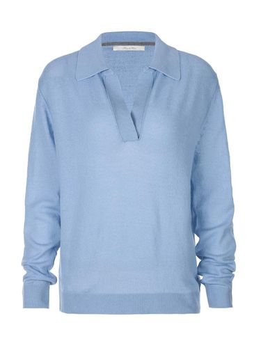 Cashmere Blend Open Collar Knit Top - Mare di mari - Modalova