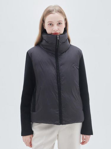 Wide neck knit mix down jacket (BK) - murray allan - Modalova