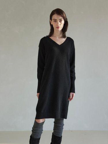 Cashmere 100% V-neck Knit Dress - Mare di mari - Modalova