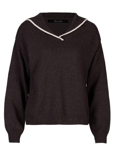 Marin Collar Knit Top Brown - Mare di mari - Modalova