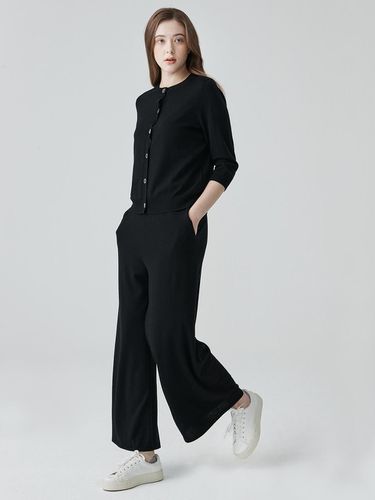 Wool 100%] Wool wide pants _BLACK - murray allan - Modalova