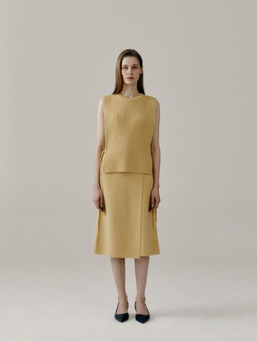 Asymmetrical Wrap Midi Skirt Yellow - Mare di mari - Modalova