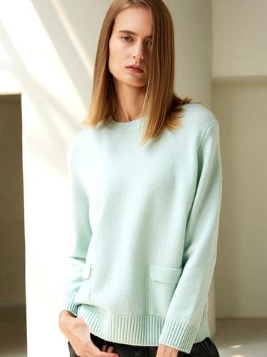 Cashmere Crewneck knit Light Green - Mare di mari - Modalova