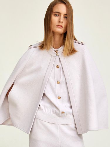 Cashmere Blend Knit Cape Light Grey - Mare di mari - Modalova