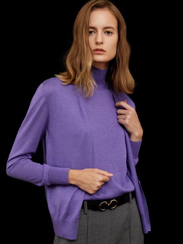 Silk Cashmere Knit Cardigan Violet - Mare di mari - Modalova