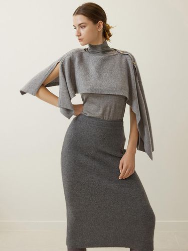 Knit Midi Skirt Grey - Mare di mari - Modalova