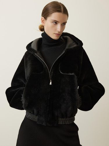 Fur Hoodie Jumper Black - Mare di mari - Modalova