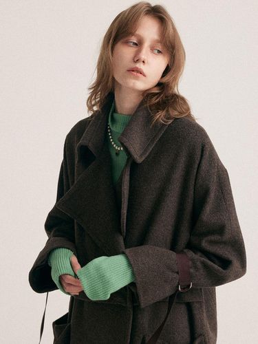 OVERSIZED BLOCK WOOL TRENCH COAT_BP2AWC3010 - BETTERKIND - Modalova