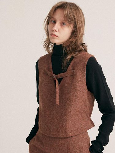 HERRINGBONE V-NECK VEST_BP5WWV0411 - BETTERKIND - Modalova