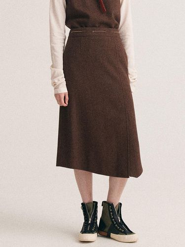 FRONT SLIT HERRINGBONE SKIRT_BP5AWS3210 - BETTERKIND - Modalova