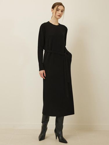 Cashmere Blend Belted Knit Dress - Mare di mari - Modalova