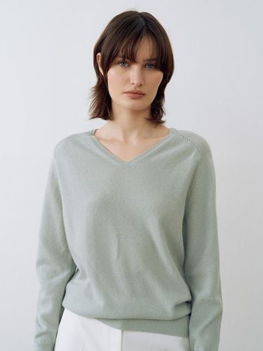 Cashmere 100% V-neck Knit Top - Mare di mari - Modalova