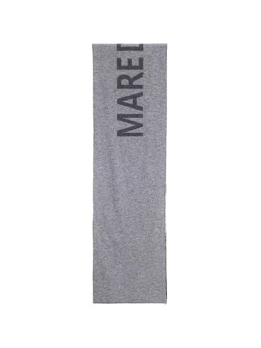 Logo Jacquard Cashmere Muffler Grey - Mare di mari - Modalova