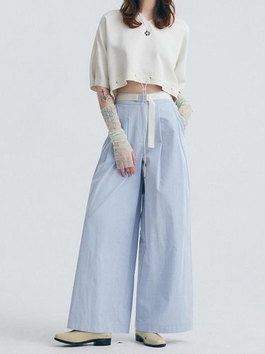 TUCK WIDE DENIM PANTS_BP6SWP3133 - BETTERKIND - Modalova