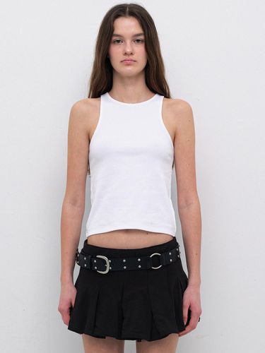 RIBBED SLEEVELESS TOP / WHITE - CERRIC - Modalova