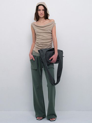 JERSEY COTTON PANTS / KHAKI - CERRIC - Modalova