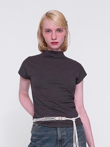 Normniq Mock Neck T-shirt_Khaki - normniq - Modalova