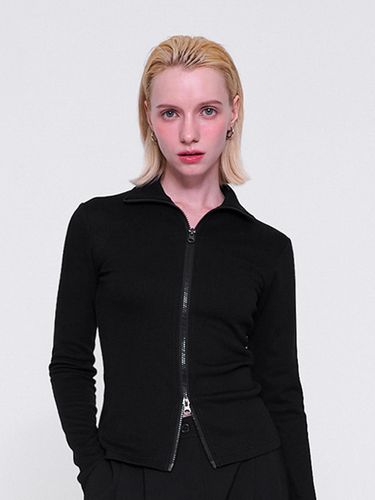 Normniq High Neck 2way Zip-Up_Black - normniq - Modalova