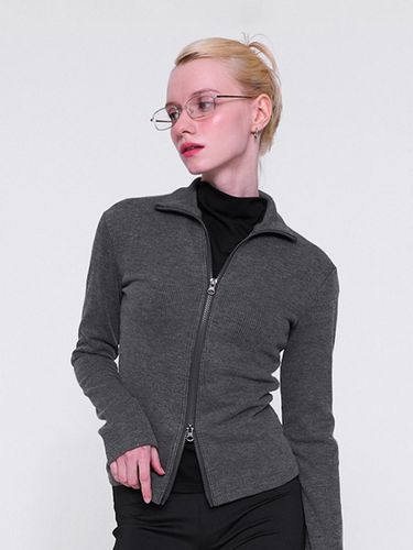 Normniq High Neck 2way Zip-Up_Grey - normniq - Modalova