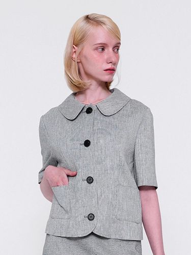 Linen Round Collar Jacket_ - normniq - Modalova