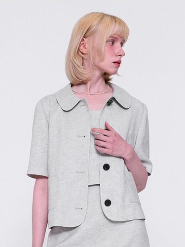 Linen Round Collar Jacket_ - normniq - Modalova