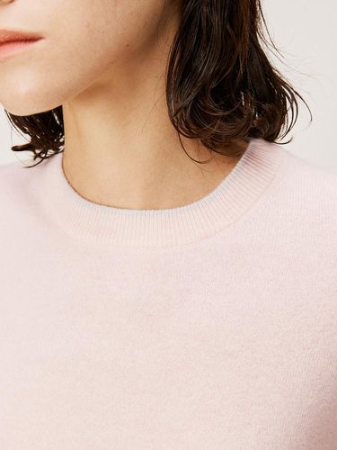 Cashmere] Contrast line round pullover_Rose pink - murray allan - Modalova