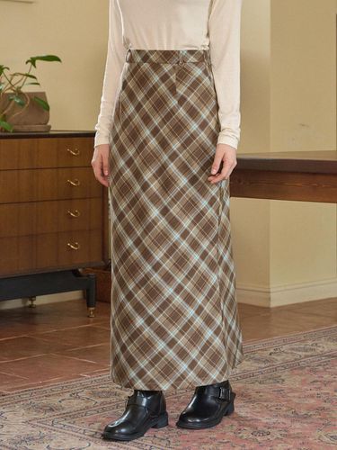 Nerd checkered long skirt - MICANE - Modalova