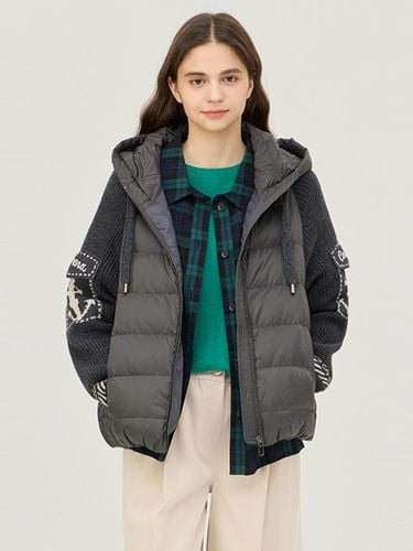 Becky Hooded Zip-Up Padded Down Jumper_BAPD56461DG - Benetton - Modalova