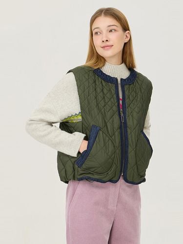 Trope denim coloring padded vest_BAJP67461KA - Benetton - Modalova