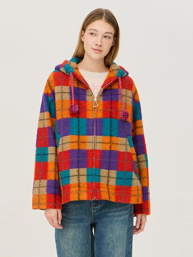 Gazelle checkered hooded jumper_BAJP53461MU - Benetton - Modalova