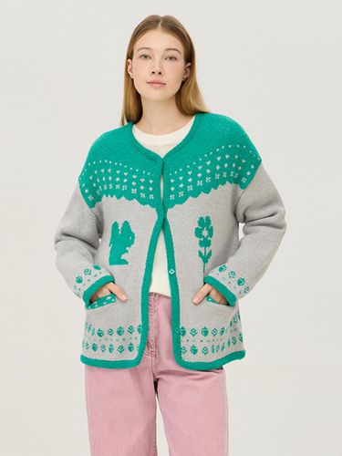 Squirrel Knit Cardigan_BAKC63461GR - Benetton - Modalova