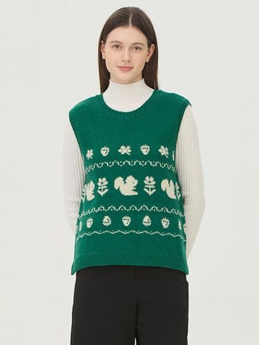 Squirrel Round Knitwear Vest_BAKV51461GN - Benetton - Modalova