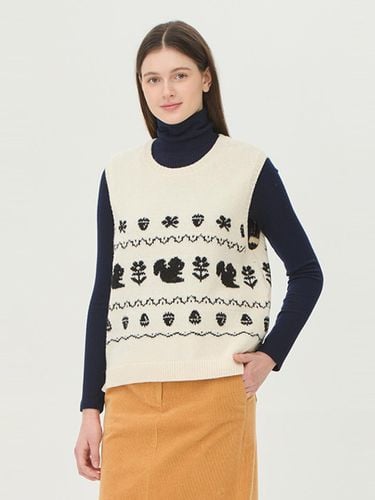 Squirrel Round Knitwear Vest_BAKV51461IV - Benetton - Modalova