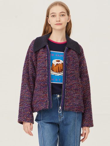 Berry Tweed Wool Jumper_BAJP59361VO - Benetton - Modalova