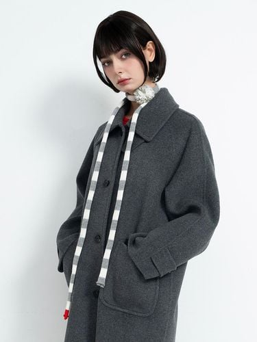 Handmade] Cashmere Mid-Length Coat _Grey - normniq - Modalova