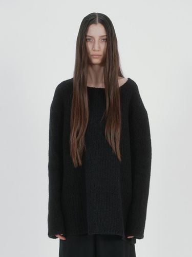 LOOSE FIT WOOL SWEATER IN BLACK - NOTHINGEVERYTHING - Modalova