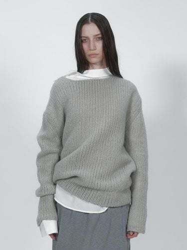 LOOSE FIT WOOL SWEATER IN GREY - NOTHINGEVERYTHING - Modalova