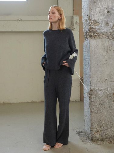 Routine Knit Trouser_Dark Gray - J.Chung - Modalova