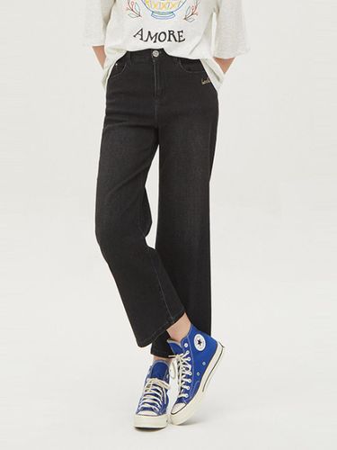 Online Exclusive] Embroidered Wide Denim Pants_BA - Benetton - Modalova