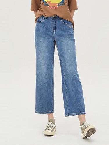 Online Exclusive] Embroidered Wide Denim Pants_BA - Benetton - Modalova