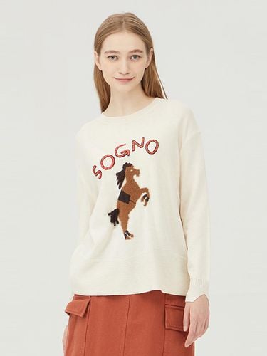 Horse intarsia knitwear_BAKPE2361IV - Benetton - Modalova