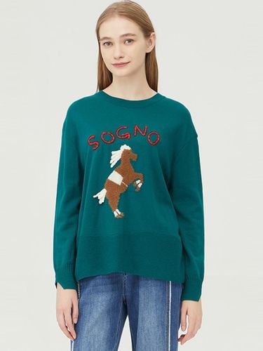 Horse intarsia knitwear_BAKPE2361TQ - Benetton - Modalova