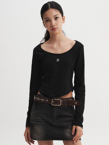 Middle Logo Cropped Long-Sleeved Top - DNSR - Modalova