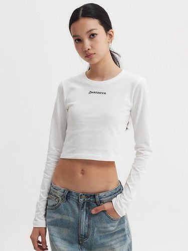 Cropped Long Sleeved Top - White - DNSR - Modalova